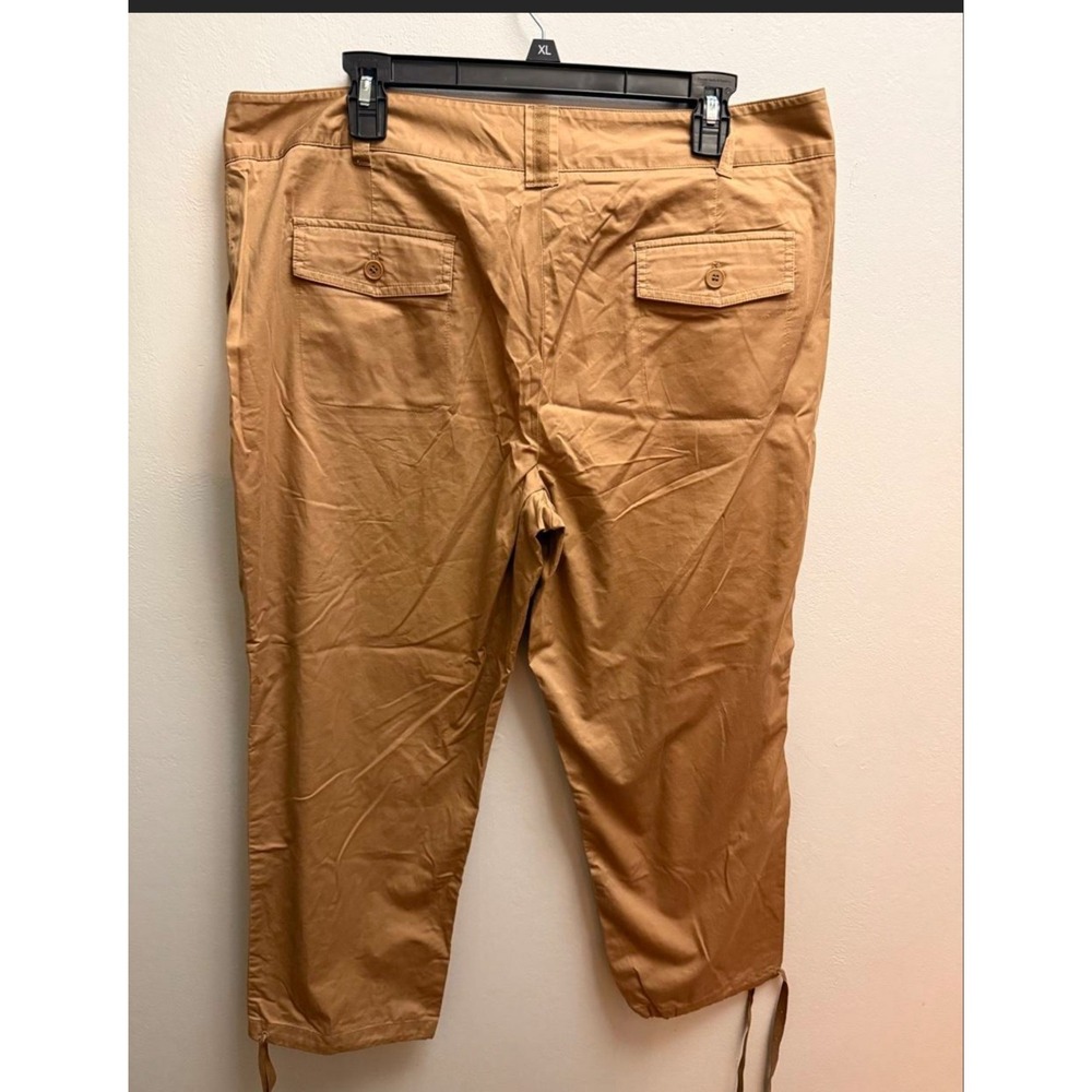Talbots Women's Tan‎ Solid Pants Button Closure/Accents Regular Size 16 - Picture 3 of 4